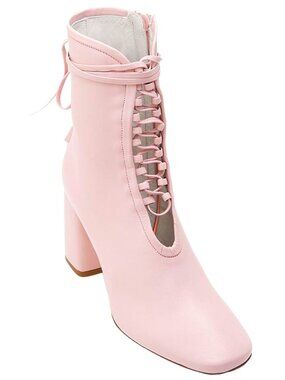 Bella Donna Italian Leather Ankle Boot/ PINK/ Made in Italy/Daniella Shevel